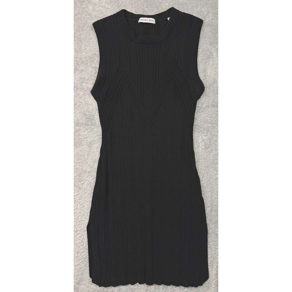 Veronica Beard Semma Ribbed Tank Sweater Knit Womens S Black $378